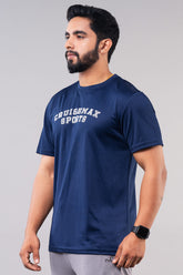 MINIMAL BUZZ VERSITY GRAPHIC T-SHIRTS - NAVY (D)